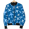 Airplane Pattern Print Men's Bomber Jacket-grizzshop