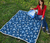 Airplane Pattern Print Quilt-grizzshop