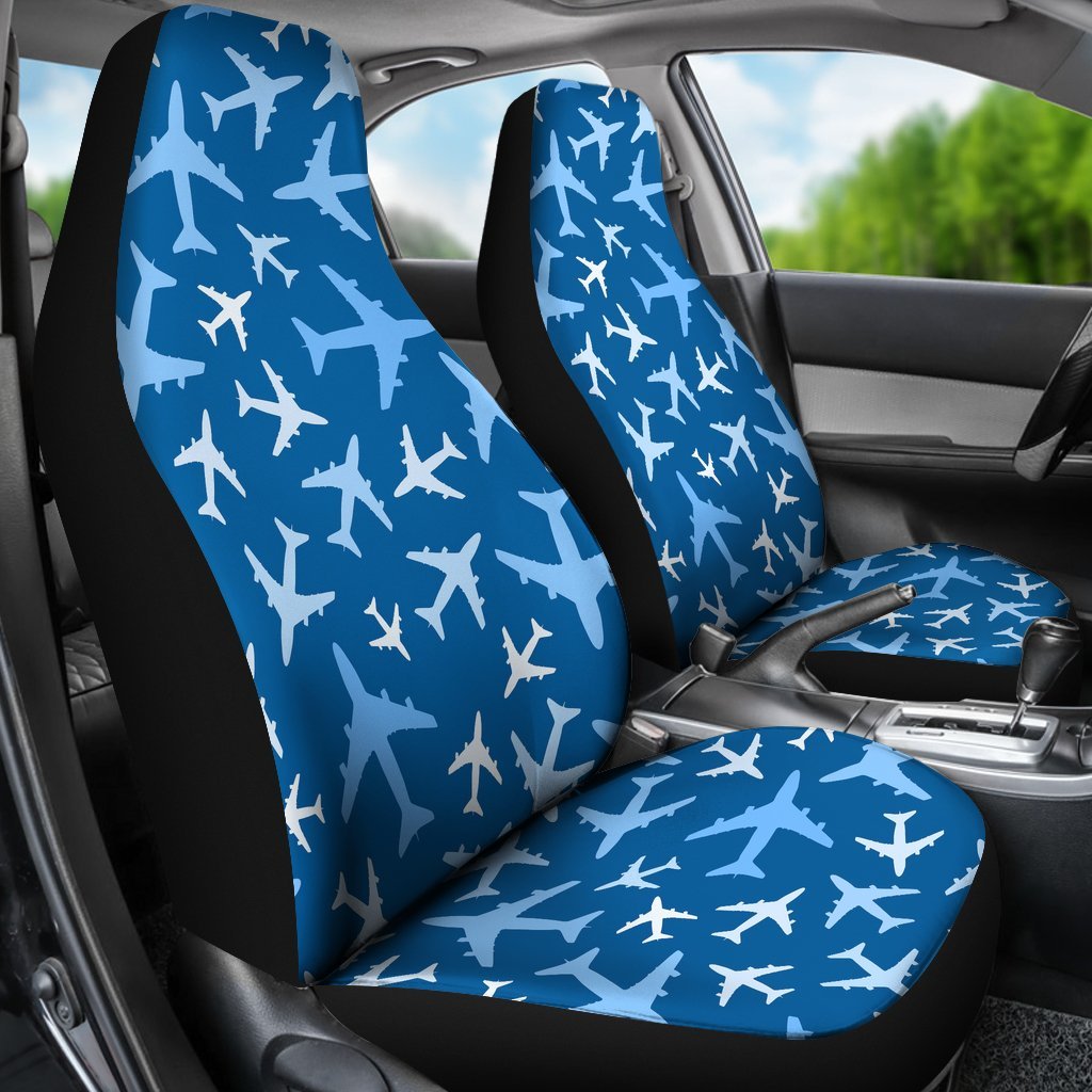 Airplane Pattern Print Universal Fit Car Seat Covers-grizzshop