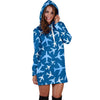 Airplane Pattern Print Women Hoodie Dress-grizzshop