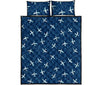 Airplane Print Pattern Bed Set Quilt-grizzshop