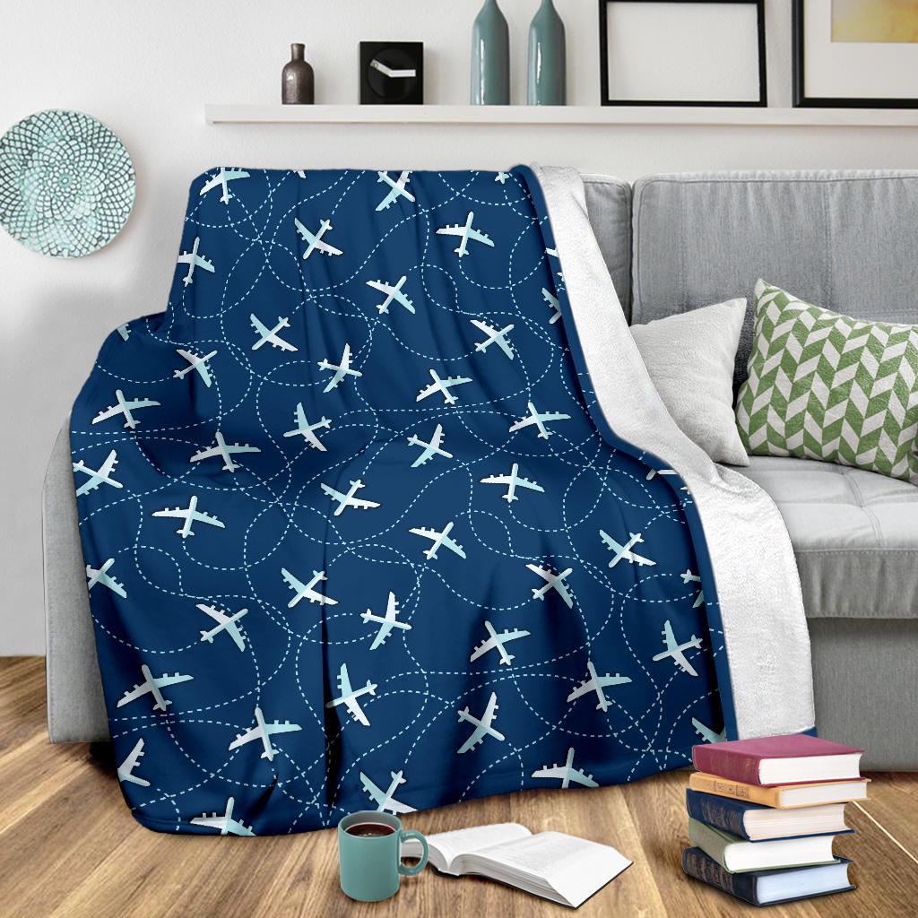 Airplane Print Pattern Blanket-grizzshop