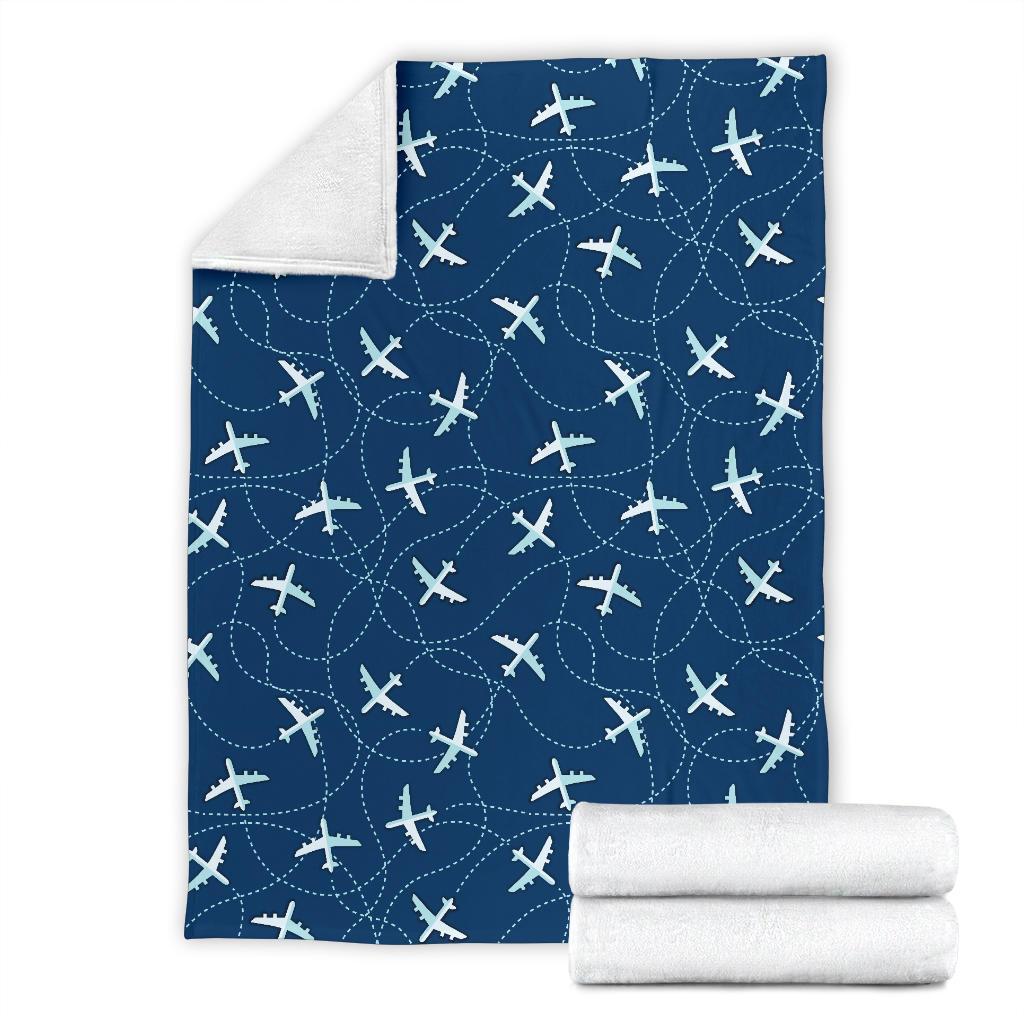Airplane Print Pattern Blanket-grizzshop