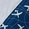 Airplane Print Pattern Blanket-grizzshop
