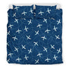 Airplane Print Pattern Duvet Cover Bedding Set-grizzshop