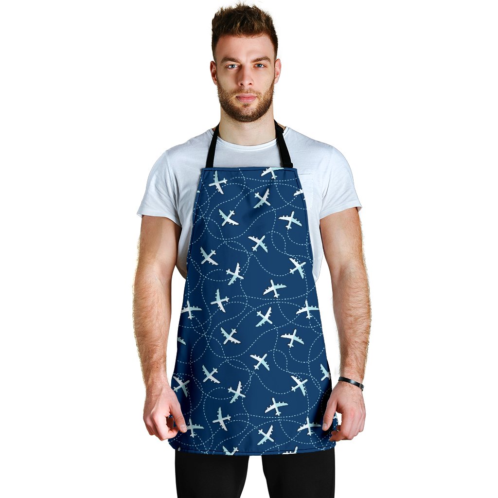 Airplane Print Pattern Men's Apron-grizzshop