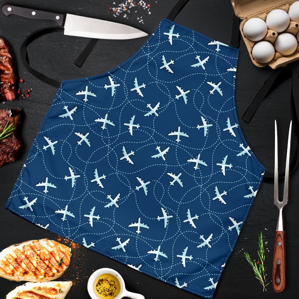 Airplane Print Pattern Men's Apron-grizzshop