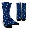 Airplane Print Pattern Unisex Crew Socks-grizzshop