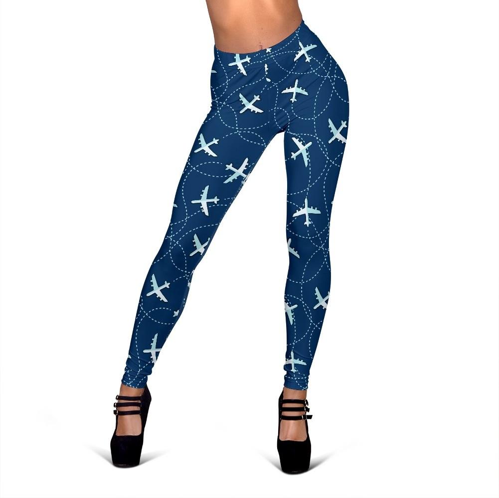 Airplane Print Pattern Women Leggings-grizzshop