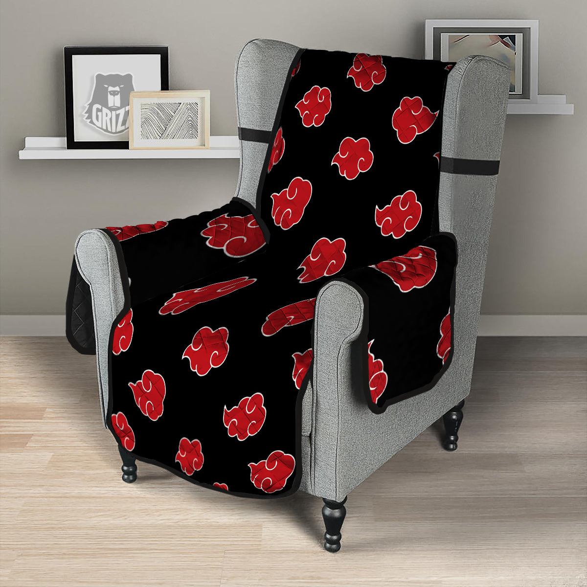 Akatsuki Print Pattern Armchair Protector-grizzshop