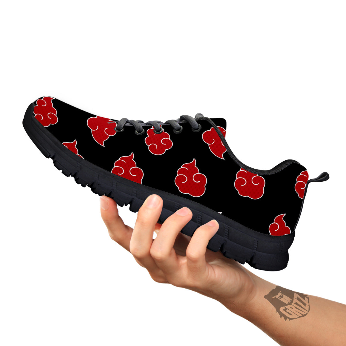 Akatsuki Print Pattern Black Sneaker-grizzshop