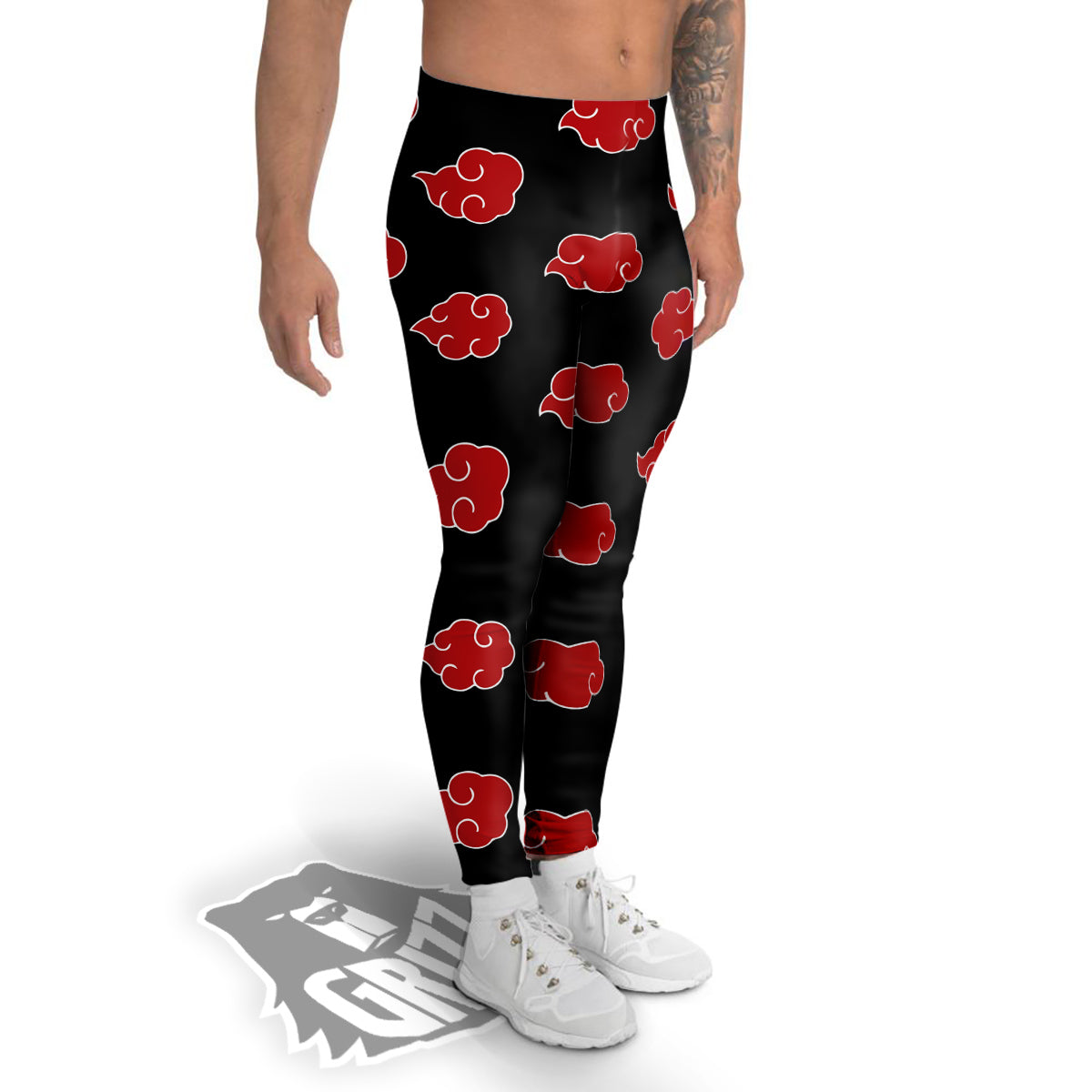 Akatsuki Print Pattern Men's Leggings-grizzshop