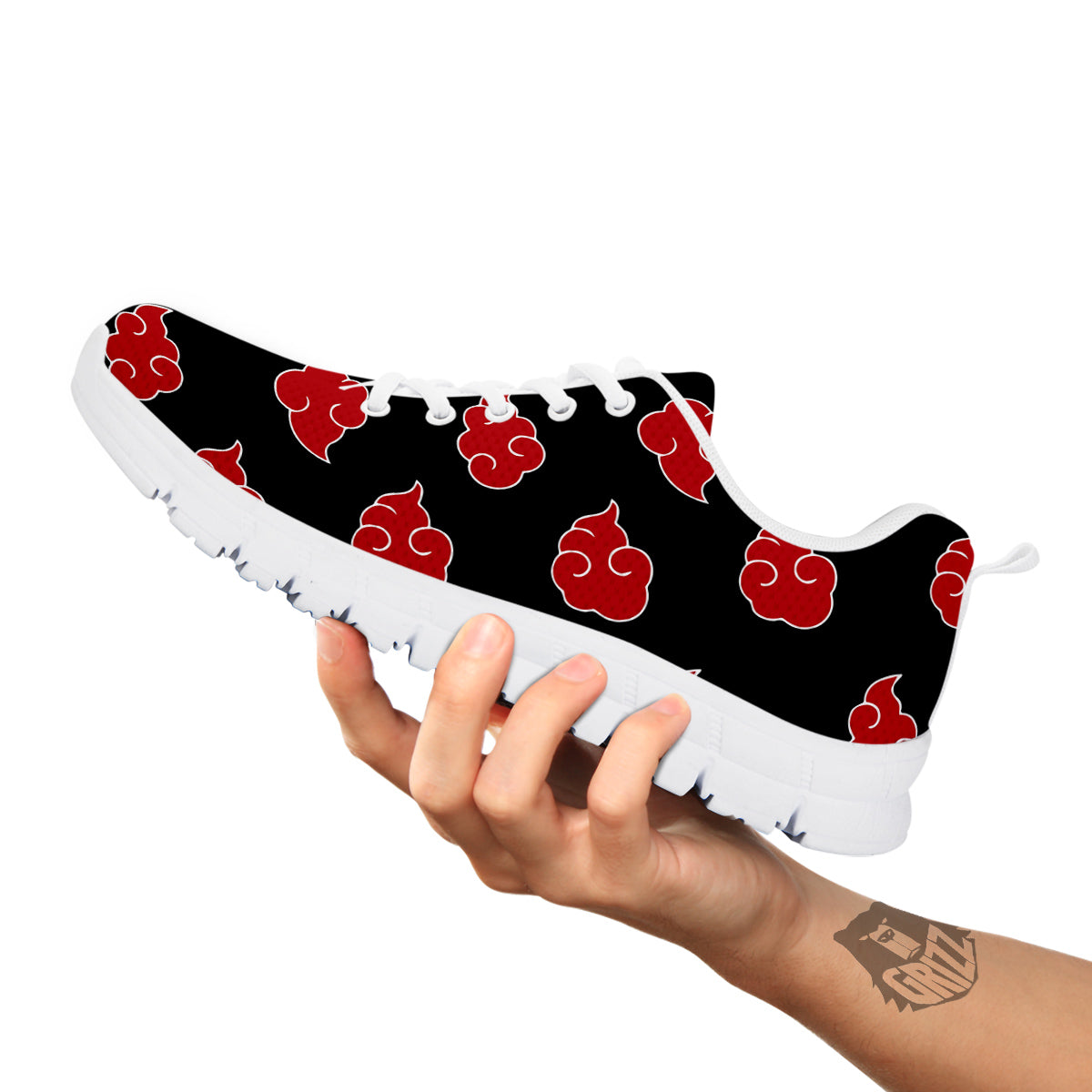 Akatsuki Print Pattern White Sneaker-grizzshop