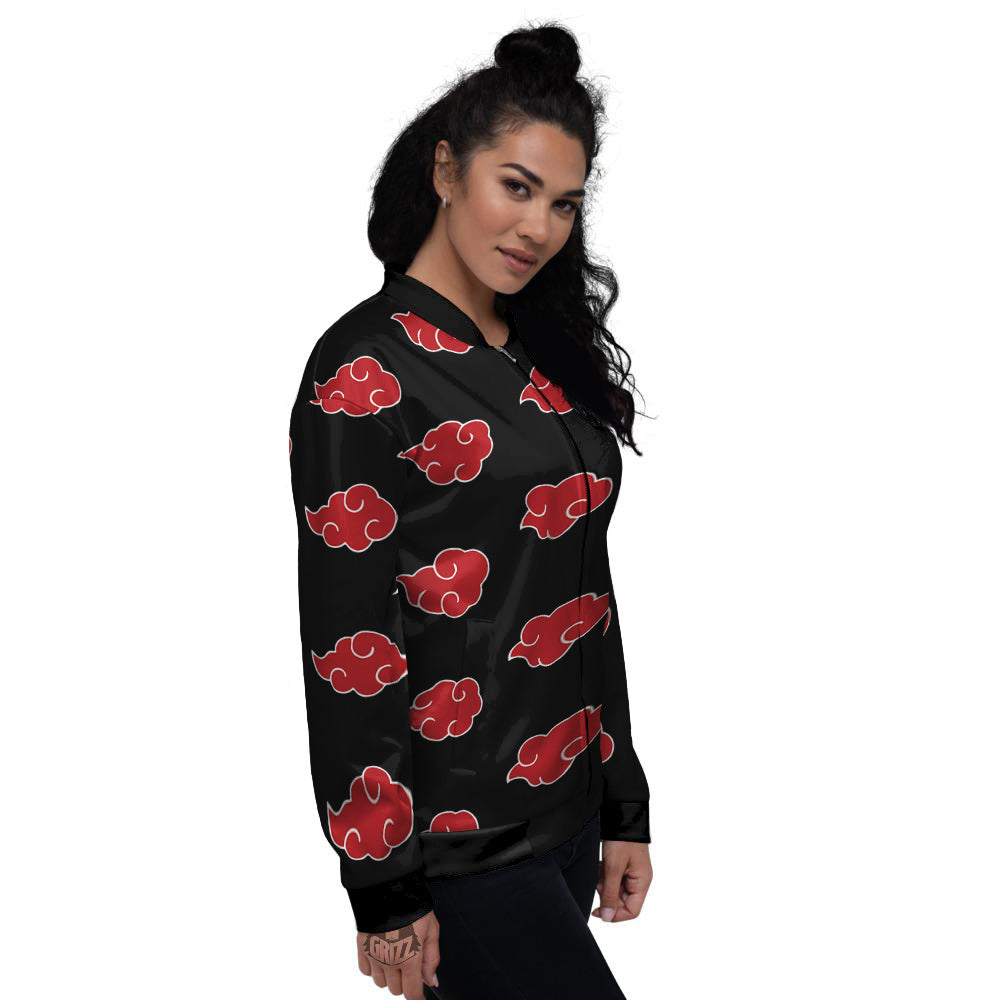 Akatsuki Print Pattern Women's Bomber Jacket-grizzshop