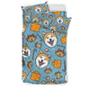 Akita Dog Pattern Print Duvet Cover Bedding Set-grizzshop