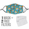 Akita Dog Pattern Print Face Mask-grizzshop