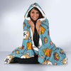 Akita Dog Pattern Print Hooded Blanket-grizzshop