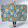 Akita Dog Pattern Print Hooded Blanket-grizzshop