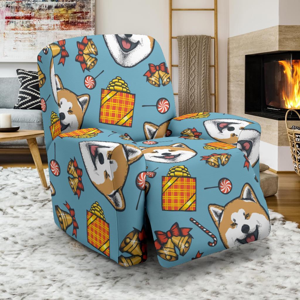 Akita Dog Pattern Print Recliner Cover-grizzshop