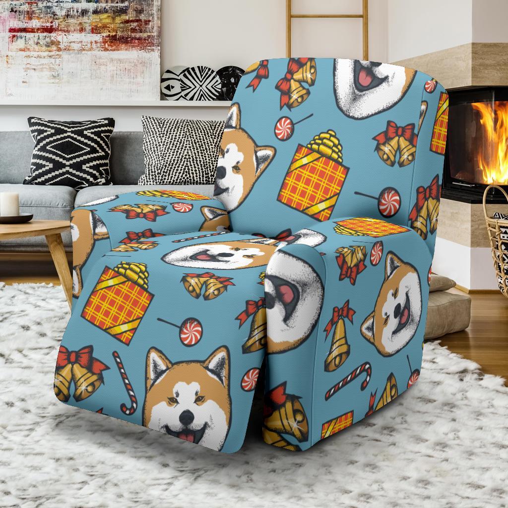 Akita Dog Pattern Print Recliner Cover-grizzshop