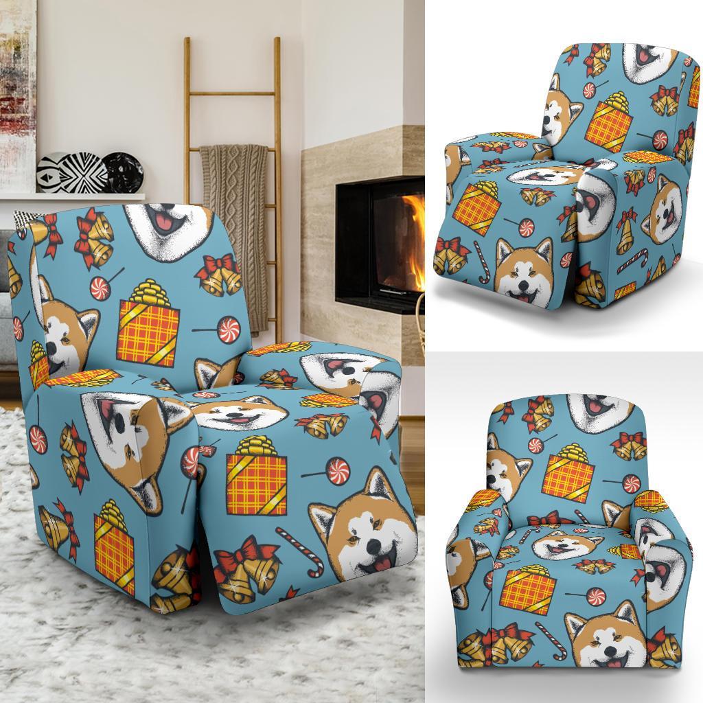 Akita Dog Pattern Print Recliner Cover-grizzshop