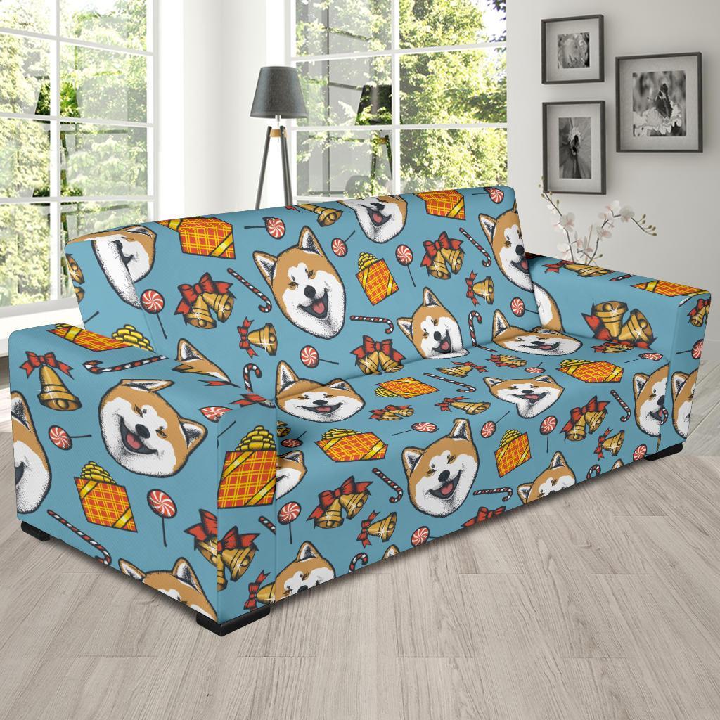 Akita Dog Pattern Print Sofa Covers-grizzshop