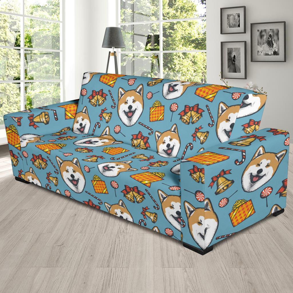 Akita Dog Pattern Print Sofa Covers-grizzshop