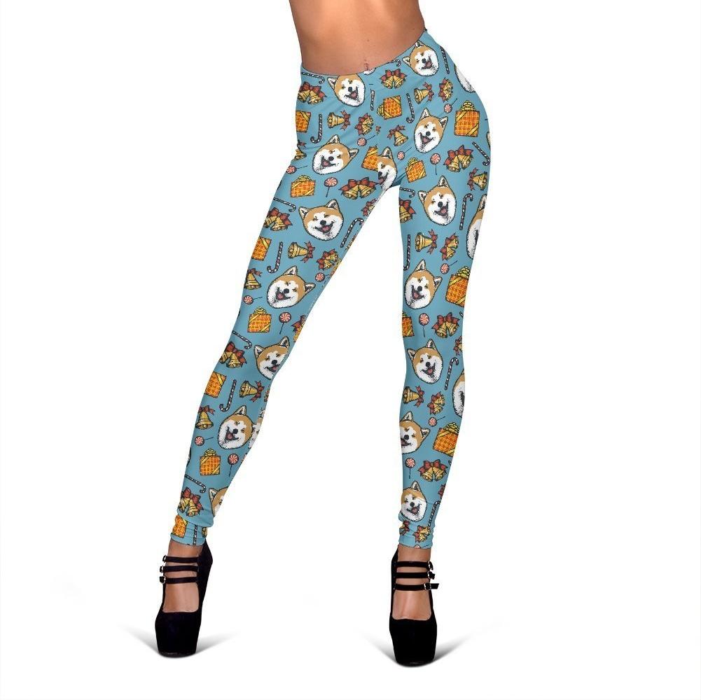 Akita Dog Pattern Print Women Leggings-grizzshop