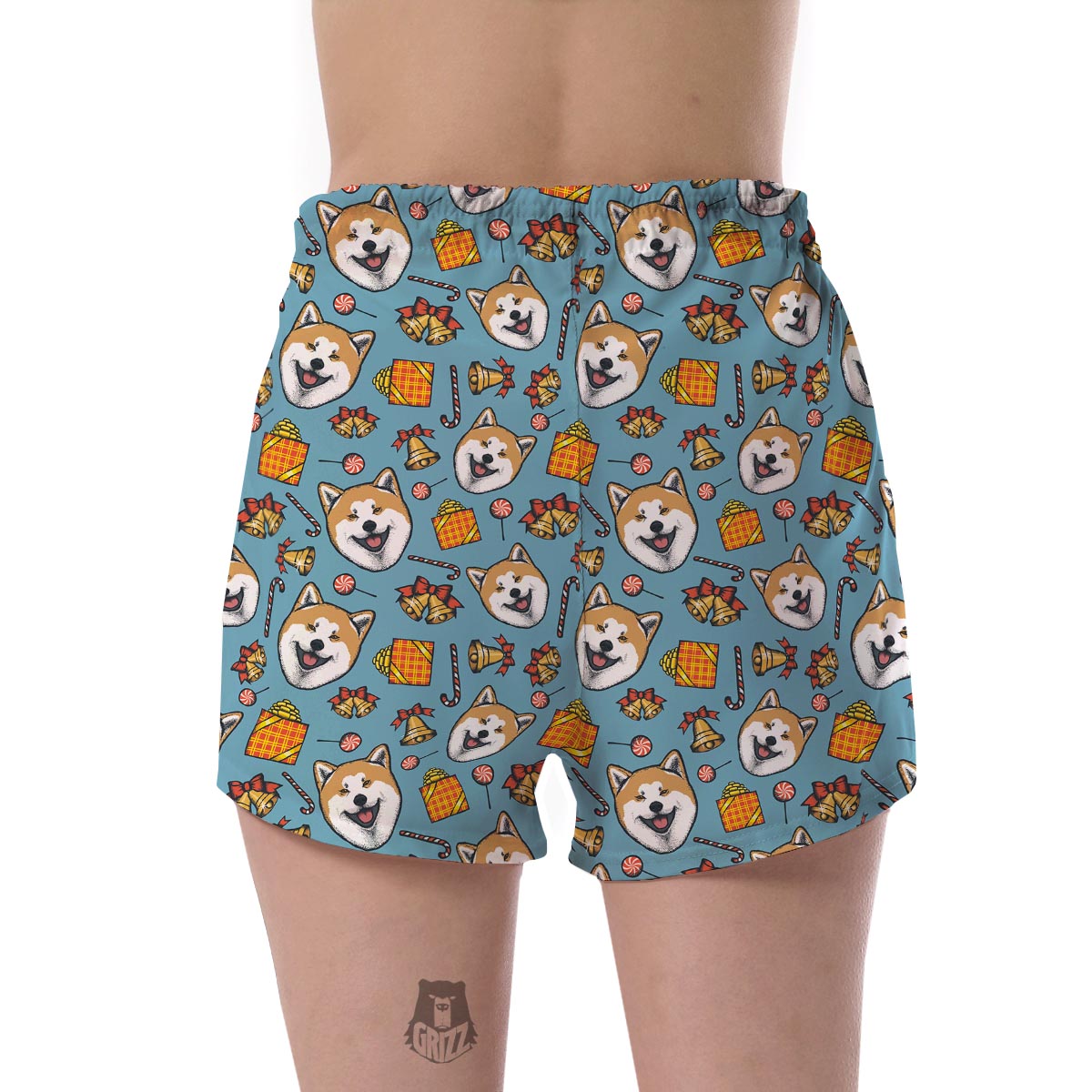 Akita Dog Pattern Print Women's Shorts-grizzshop