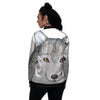 Alaskan Malamute Hand Drawn Print Women's Bomber Jacket-grizzshop