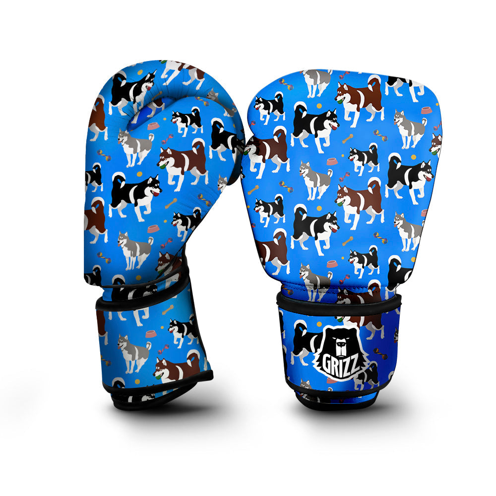 Alaskan Malamute Print Pattern Boxing Gloves-grizzshop