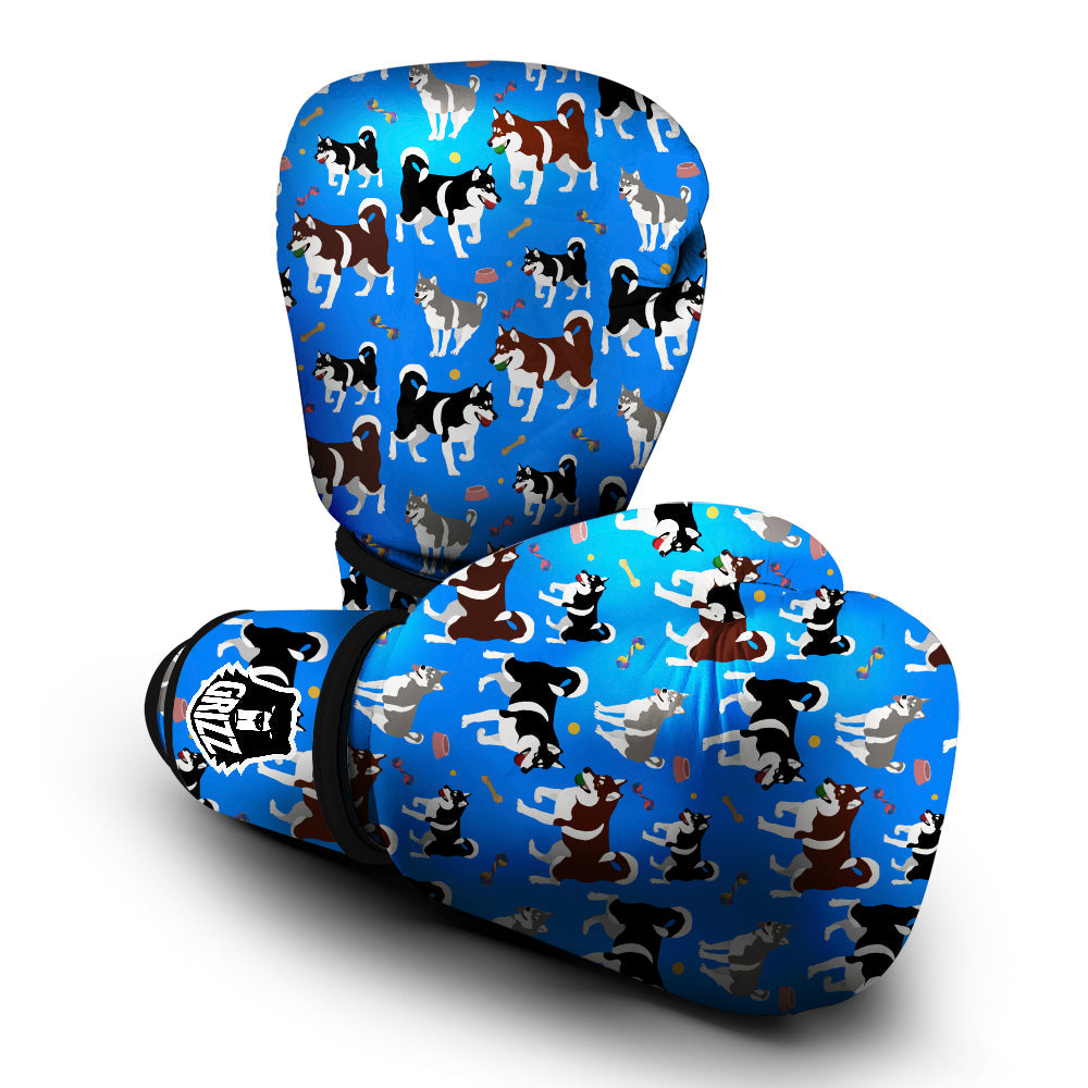 Alaskan Malamute Print Pattern Boxing Gloves-grizzshop