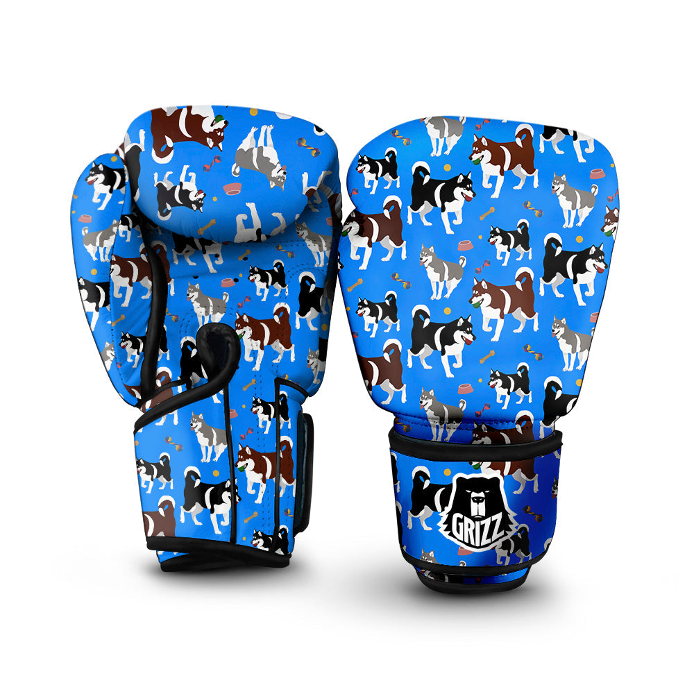 Alaskan Malamute Print Pattern Boxing Gloves-grizzshop