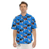 Alaskan Malamute Print Pattern Men's Short Sleeve Shirts-grizzshop