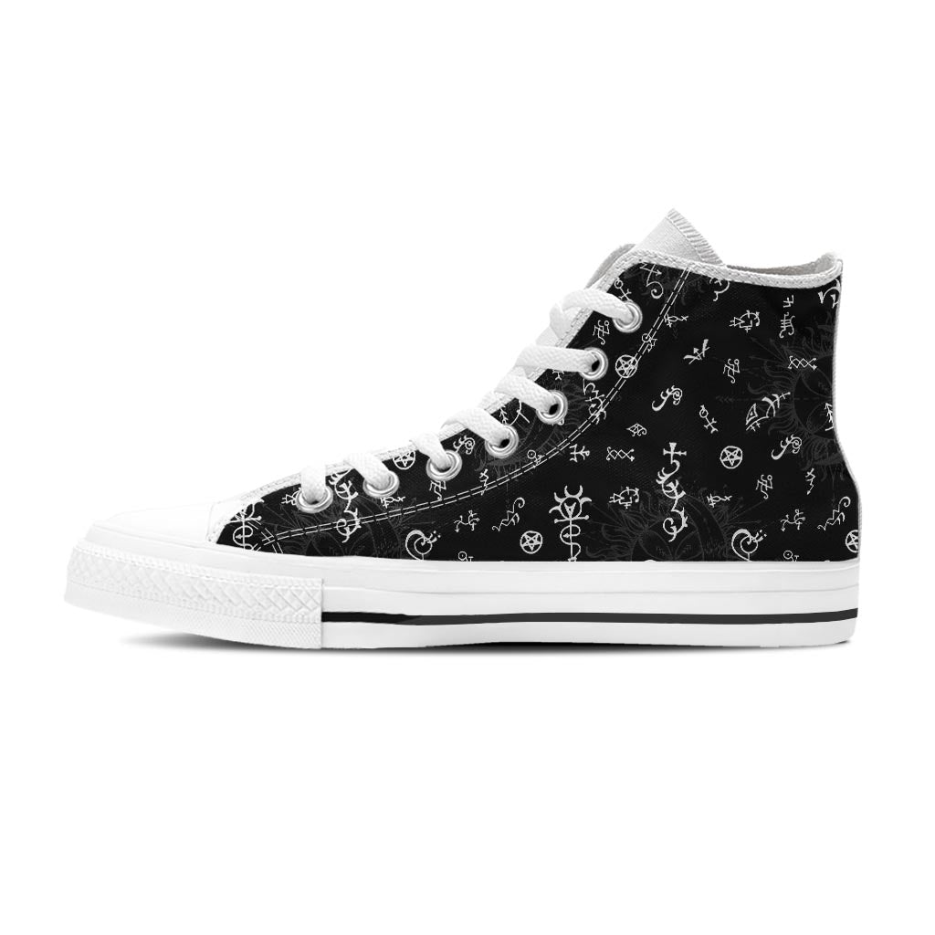 Alchemy Gothic Witch Men's High Top Shoes-grizzshop