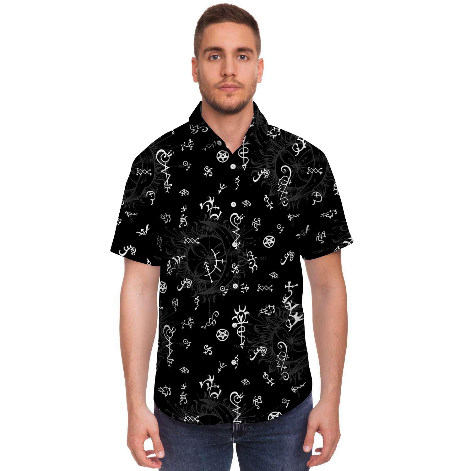 Alchemy Gothic Witch Men's Short Sleeve Shirt-grizzshop