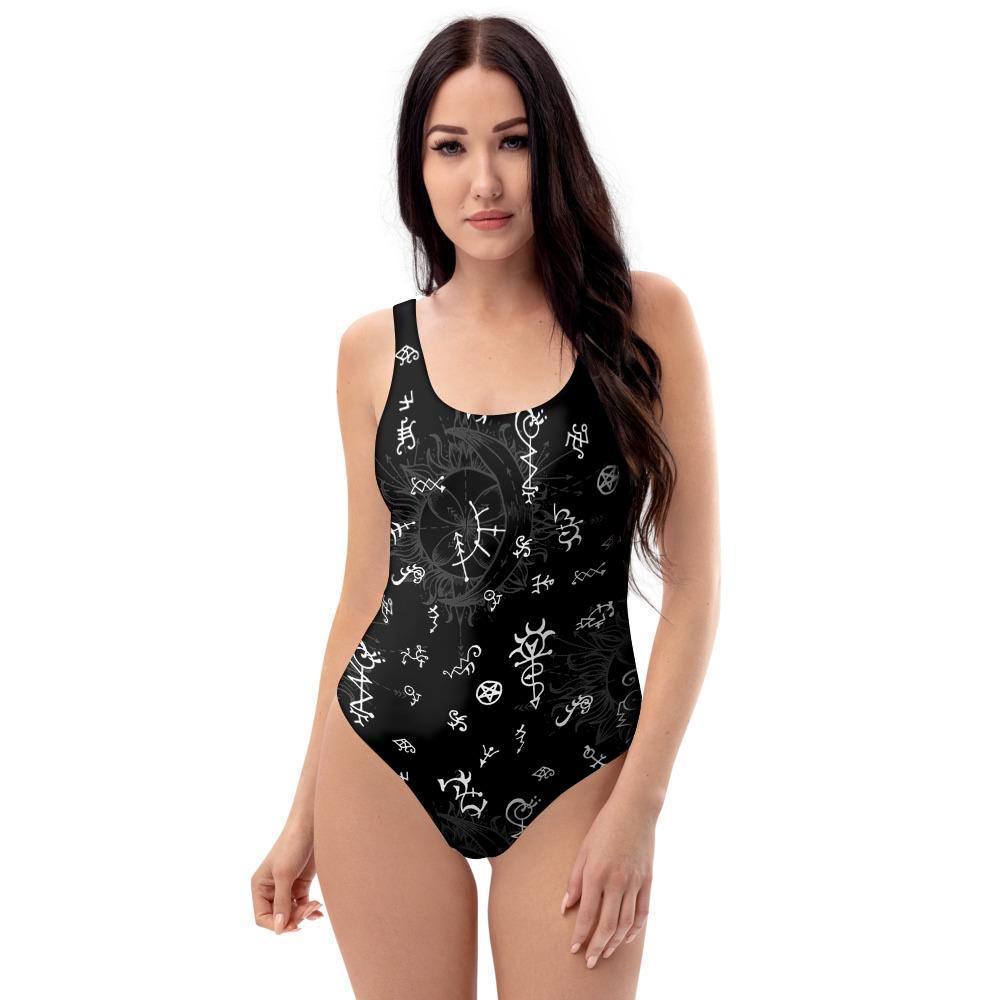 Alchemy Gothic Witch One Piece Swimsuite-grizzshop