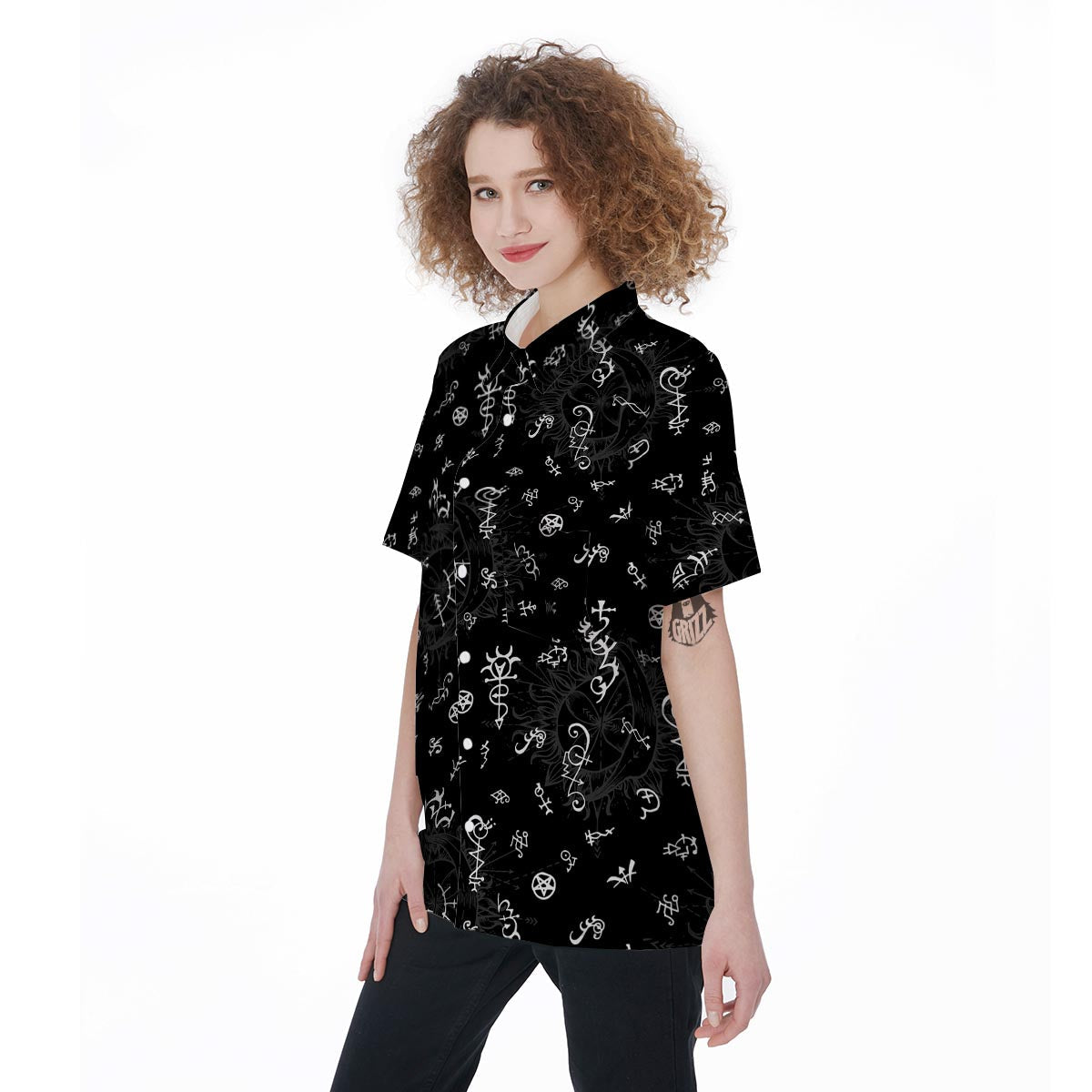 Alchemy Gothic Witch Women's Short Sleeve Shirts-grizzshop