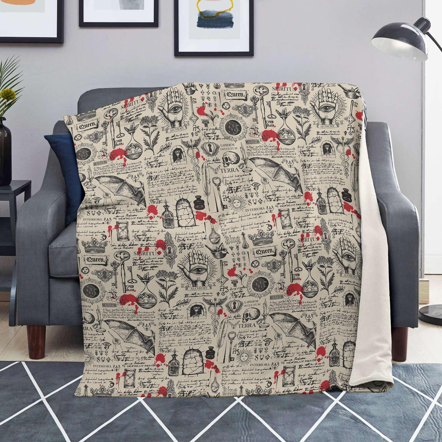 Alchemy Witchcraft Gothic Blanket-grizzshop