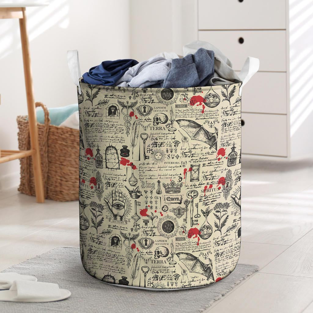 Alchemy Witchcraft Gothic Laundry Basket-grizzshop