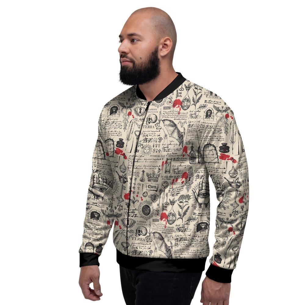 Alchemy Witchcraft Gothic Men's Bomber Jacket-grizzshop