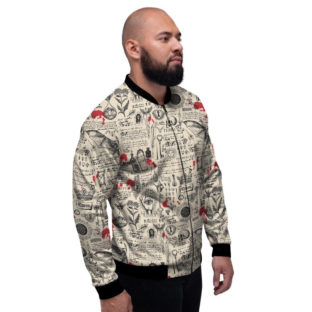 Alchemy Witchcraft Gothic Men's Bomber Jacket-grizzshop