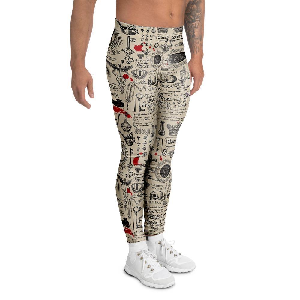 Alchemy Witchcraft Gothic Men's Leggings-grizzshop