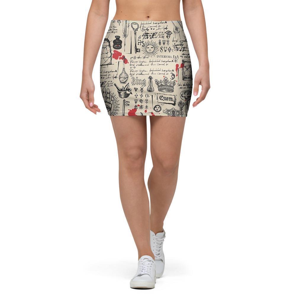 Alchemy Witchcraft Gothic Mini Skirt-grizzshop