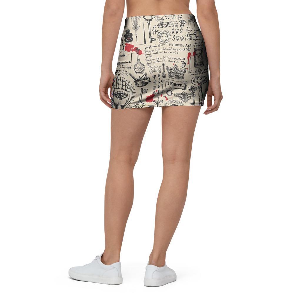 Alchemy Witchcraft Gothic Mini Skirt-grizzshop