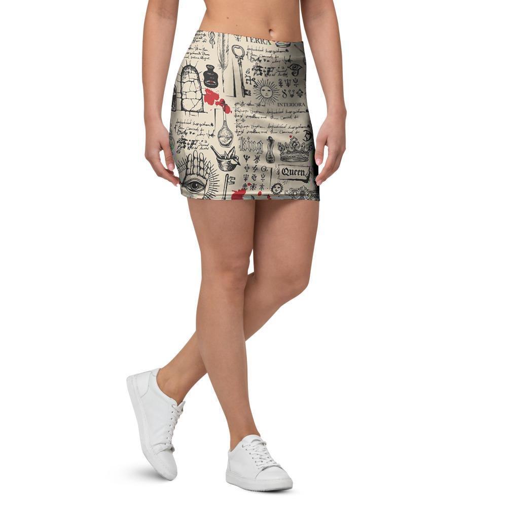 Alchemy Witchcraft Gothic Mini Skirt-grizzshop