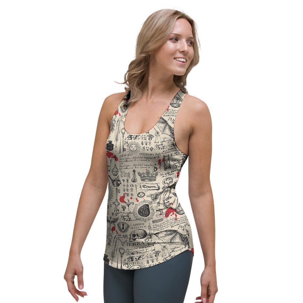 Alchemy Witchcraft Gothic Women's Racerback Tank Top-grizzshop