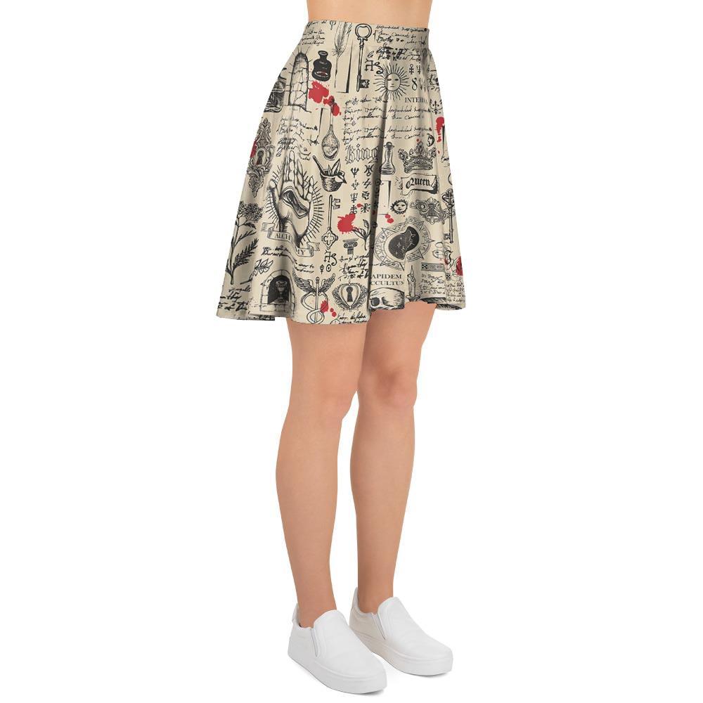 Alchemy Witchcraft Gothic Women's Skirt-grizzshop