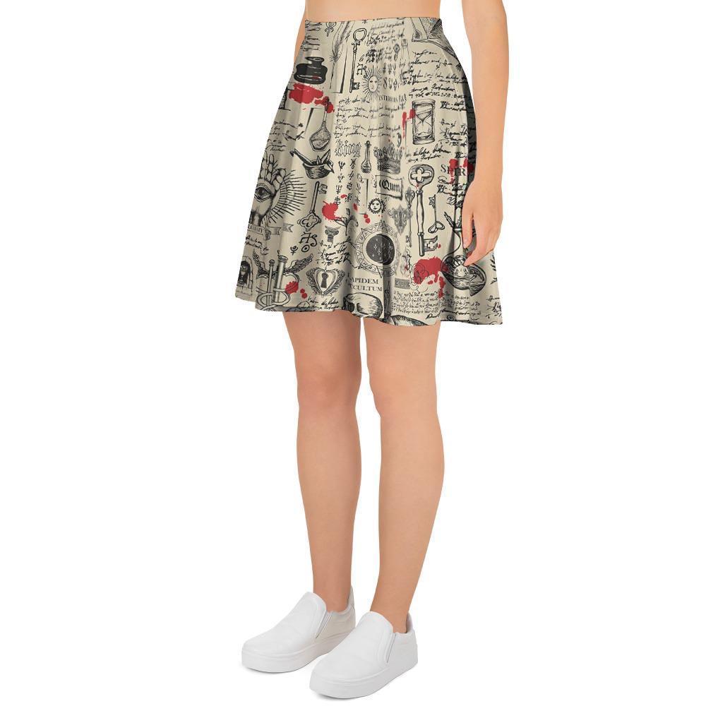 Alchemy Witchcraft Gothic Women's Skirt-grizzshop