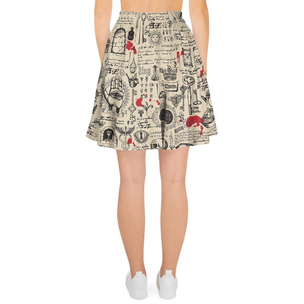 Alchemy Witchcraft Gothic Women's Skirt-grizzshop